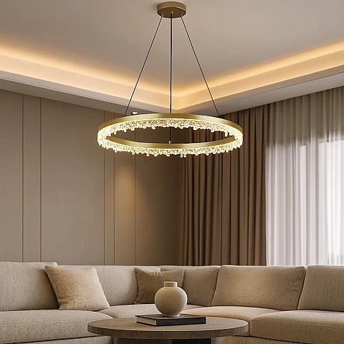 علاقي مودرن ذهبي لون الانارة 3 اضاءات واط 60 مقاس 800 ملم