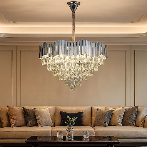 نجف مودرن فضي E14*15L مقاس 80 سم