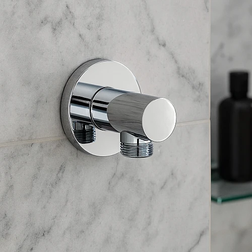 كوع مخفي مدور كروم