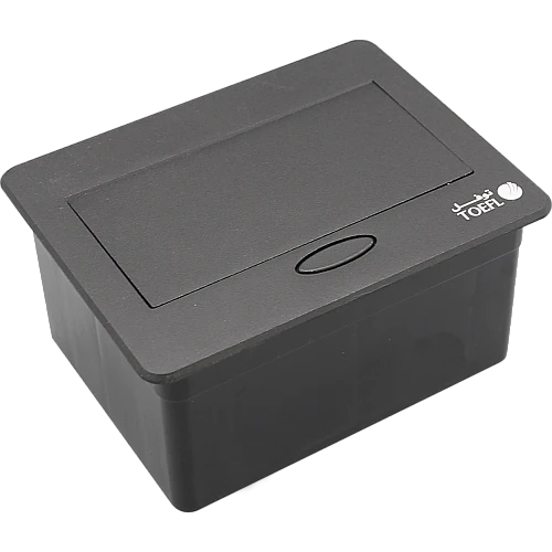 فيش ارضي ثلاثي USB + TYEP-C مع فيش كمبيوتر لون اسود حجري توفل