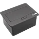 فيش ارضي ثلاثي USB + TYEP-C مع فيش كمبيوتر لون اسود حجري توفل