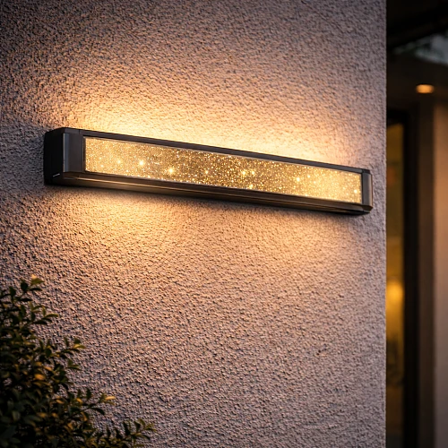 ابليك خارجي فاخر اسود لون الانارة اصفر مقاس 800 ملم