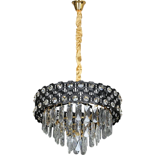 علاقي مودرن اسود + ذهبي E14*5 مقاس 400 ملم