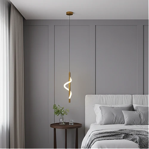 نجف مودرن زيتي لون الانارة اصفر 15 واط