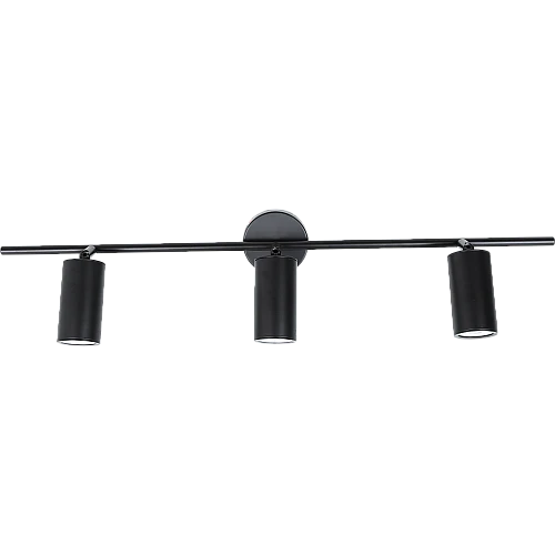 ترك لايت جداري ثلاثي مدور جرم اسود GU10