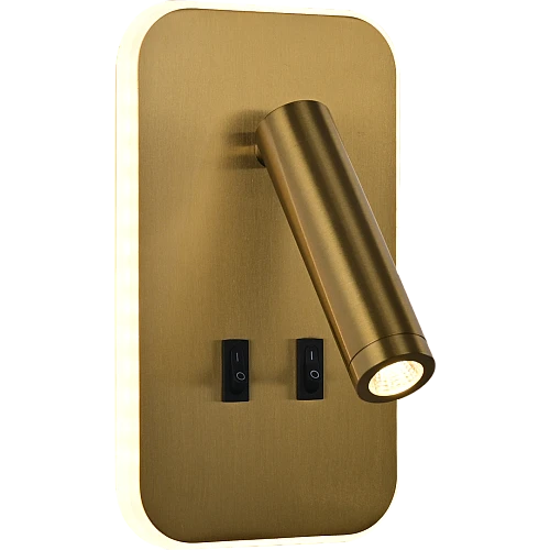 ابليك حائط جداري مودرن ذهبي لون الانارة اصفر 12 واط