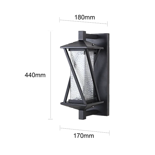 فانوس حائط جداري خارجي اسود