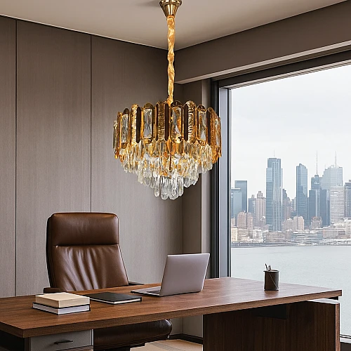 علاقي مودرن ذهبي E14*5 مقاس 400 ملم