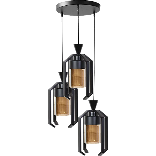 علاقي مودرن اسود E27*3