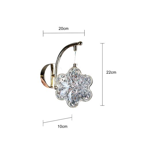 إضاءة أبليك حائط مودرن ذهبي لون الانارة 3 اضاءات واط 5