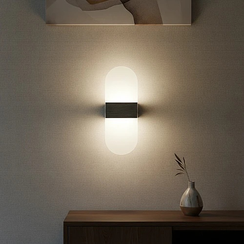 ابليك حائط جداري مودرن اسود 3اضاءات