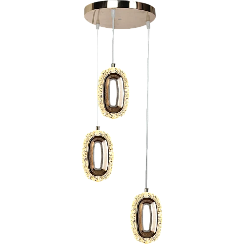 نجف مودرن زيتي لون الانارة 3 اضاءات 12 واط