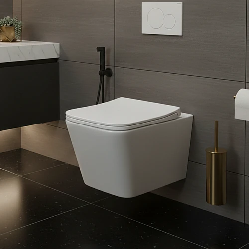 كرسي معلق مربع غطاء اكريليك ابيض مقاس 18 سم (تُضاف رسوم الأوزان الثقيلة)