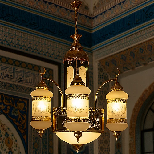 نجف مساجد اسلامي ذهبي E27*11L ثلاثي (تُضاف رسوم الأوزان الثقيلة)