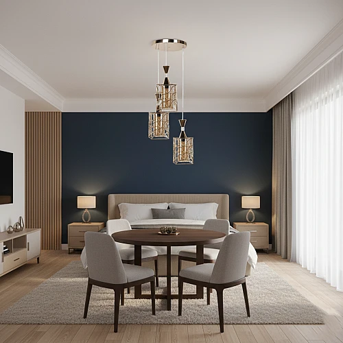 علاقي مودرن ذهبي E27*3