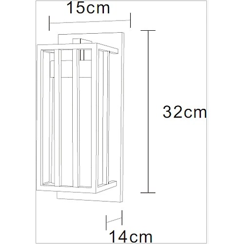  منتج كشاف بوابة خارجي اسود-6260W/BK