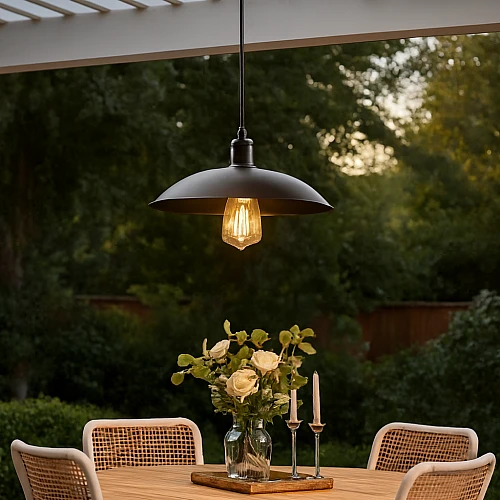 علاقي مودرن 2 متر اسود E27*1 مقاس 400 ملم