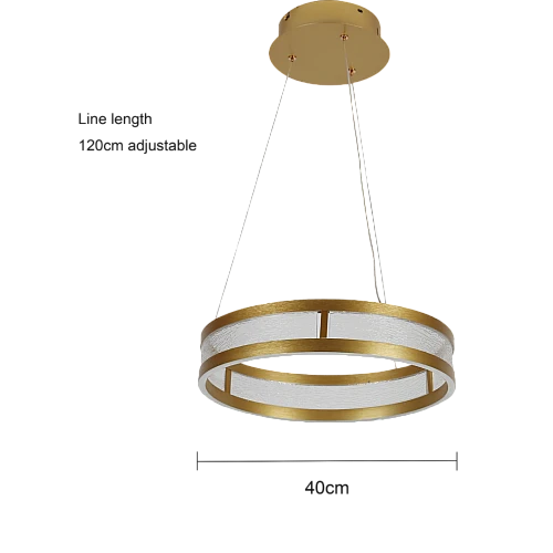نجف مودرن ذهبي لون الانارة 3اضاءات 55 واط قطر 40 سم