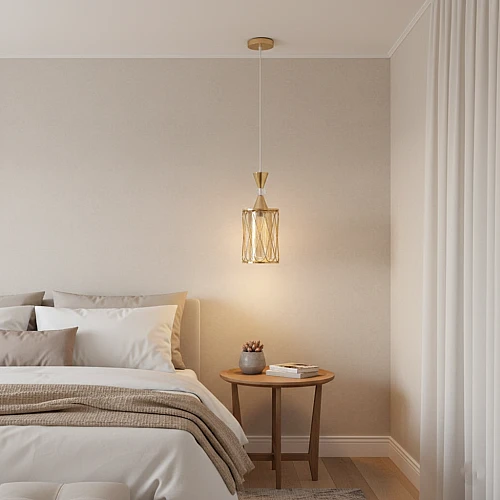 نجف مودرن ذهبي E27*1 مفرد