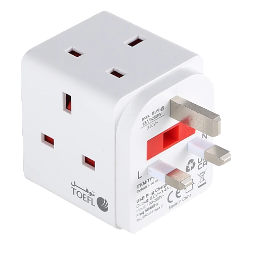 قسام توفل موزع افياش كهرباء 2USB+ TYPS