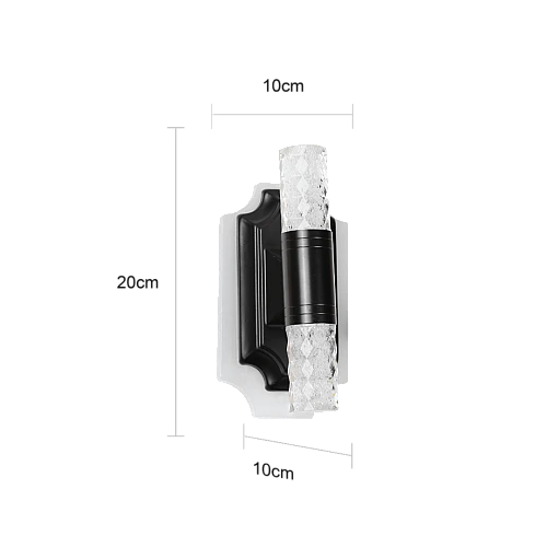  صورة منتج ابليك جداري مودرن اسود لون الانارة 3اضاءات 7 واط موديل WA/C5550/BK+3CO