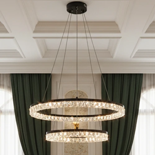 علاقي مودرن 400+600 اسود لون الانارة 3 اضاءات واط 75