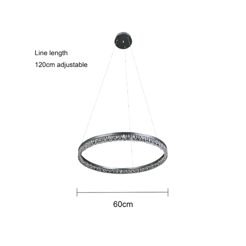 نجف مودرن ا فضي لون الانارة 3اضاءات 42 واط مقاس 60 سم