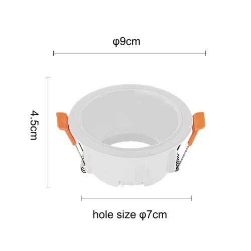  صورة منتج إطار جرم سبوت ابيض + ابيض مفرد مانع للتوهج 7 سم موديل HU4477/WH+WH