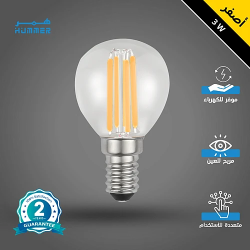 لمبة ثلاجة عيدان لون الاضاءة اصفر 3 واط E14