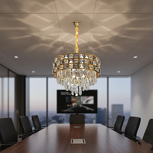 نجف مودرن ذهبي E14*5 مقاس 400 ملم