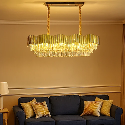 نجف مودرن ذهبي 1000*350 E14*14L