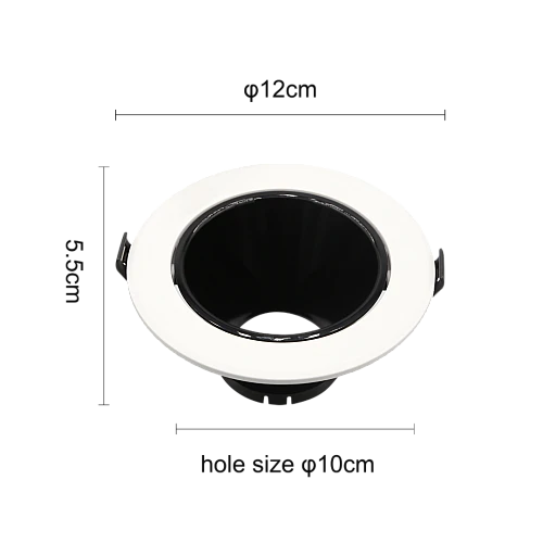 إطار جرم سبوت لايت  مفرد ابيض متحرك مانع للتوهج 10 سم