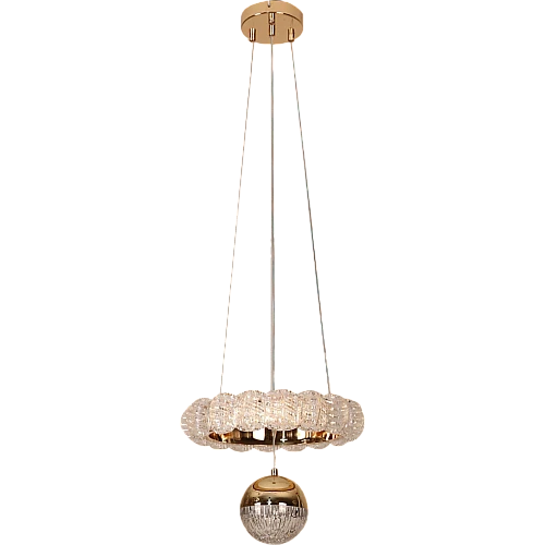 نجف مودرن ذهبي لون الانارة 3 اضاءات 55 واط مقاس 300 ملم