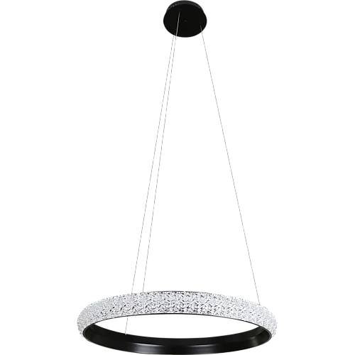 نجف مودرن اسود لون الانارة اصفر 48 واط قطر 600 ملم