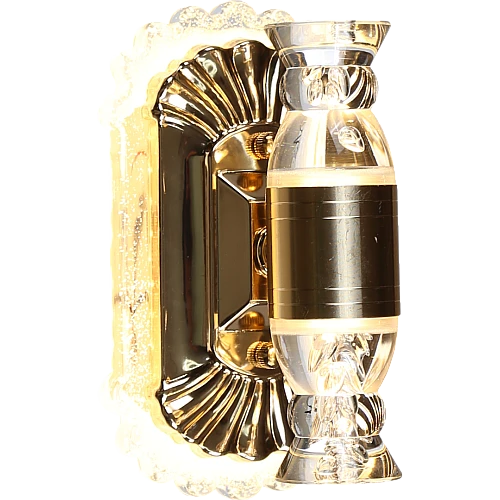 ابليك حائط جداري مودرن ذهبي لون الانارة 3 اضاءات