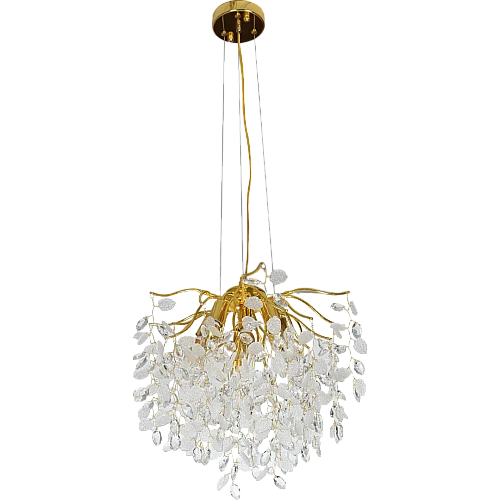 علاقي مودرن ذهبي + شفاف E14*6