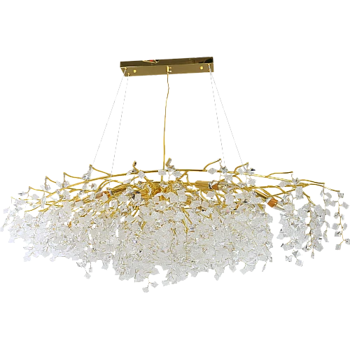 علاقي مودرن ذهبي+شفاف E14*16