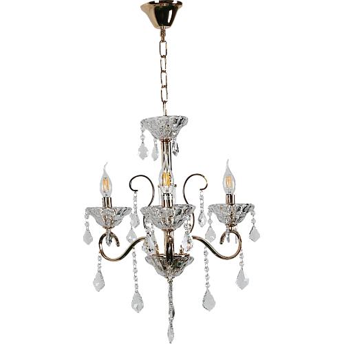 نجف مودرن شمعدان ذهبي + فضيE14*3