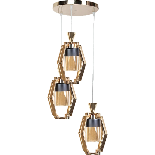 علاقي مودرن ذهبي E27*3