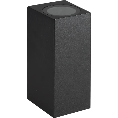  منتج كشاف بوابة جداري اسود مجوز  إضاءة فوق و تحت قاعدة لمبة تركيب GU10-9554SQ/2GU10/BK