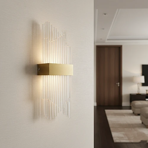 إضاءة جلو لايت جدارية بالبطارية لون الشكل ذهبي مع لمسه من الفخامة لون الانارة أصفر 3 واط تعمل بالبطارية شحن