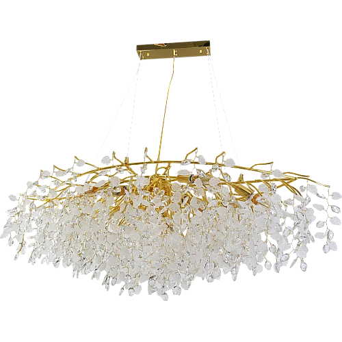 نجف قروش مودرن ذهبي + شفاف E14*16 مقاس 1600 ملم