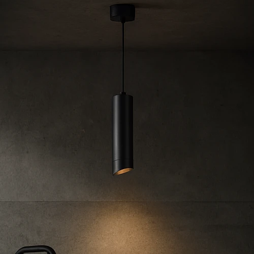 سلندر علاقي اسطواني طويل مفرد اسود قطر 55*300 ملم لمبة نوع GU10