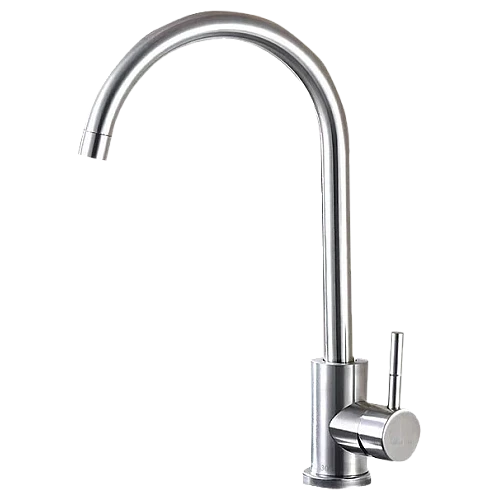 خلاط مجلى مائل ستانلس ستيل كروم مع ليات