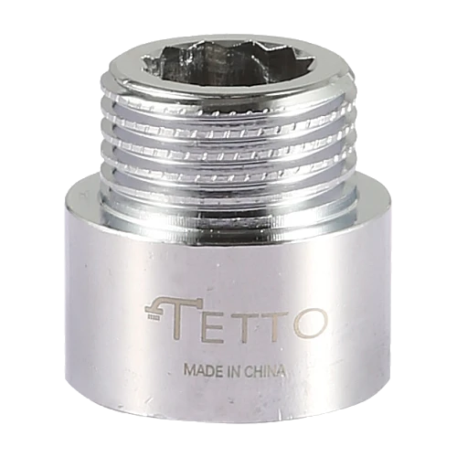 جلبة ذكر 1/2 بوصة نحاس مقاس 15 مم كروم