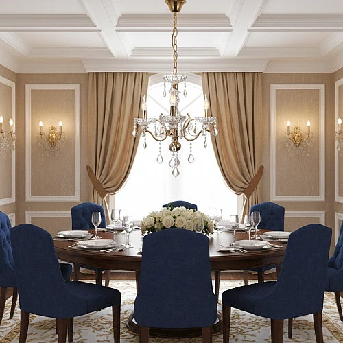 نجف مودرن شمعدان ذهبي + فضيE14*3