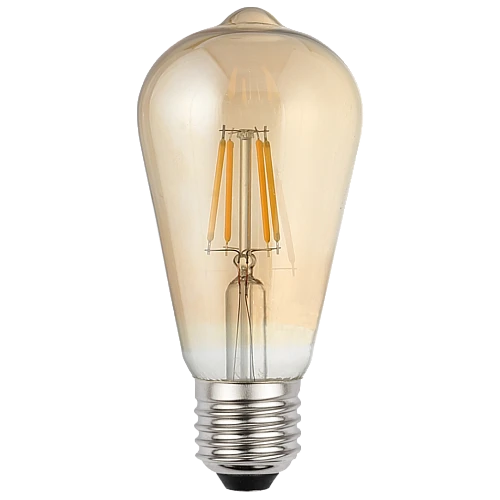  صورة منتج لمبة لون الانارة اصفر مع قزاز ذهبي كمثرى 2700K القدرة 5 واط E27 توفل موديل TF967/5W/GD+WW