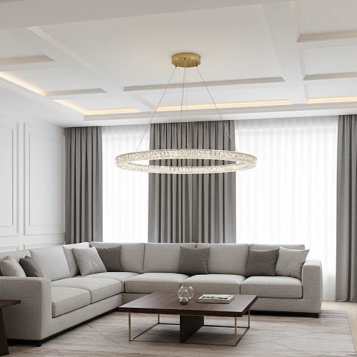 نجف مودرن ذهبي لون الانارة 3 اضاءات 85 واط مقاس 600 ملم