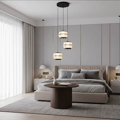 علاقي مودرن اسود لون الانارة 3اضاءات 36 واط ثلاثي