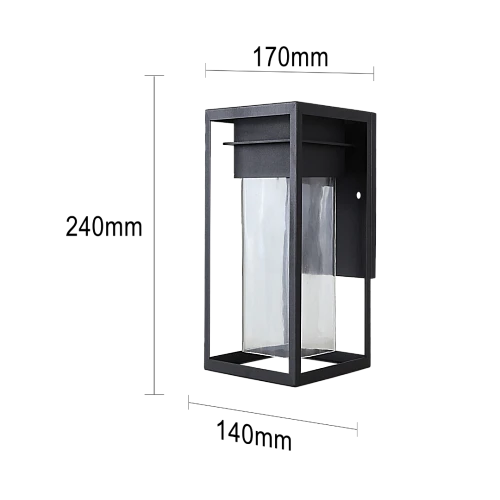 كشاف بوابة جداري غطاء لون اسود